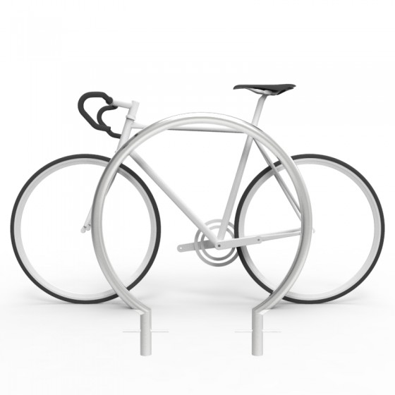 cbr4f stainless steel bike rail with bike side