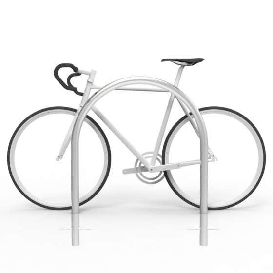 cbr2f stainless steel bike rail with bike side